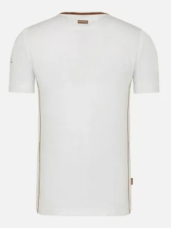 Wam Denim T-Shirts|Morpheus Slim Fit Stretched White T-Shirt