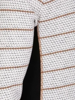 Wam Denim Sweaters|Muro Striped Off-White Sweater