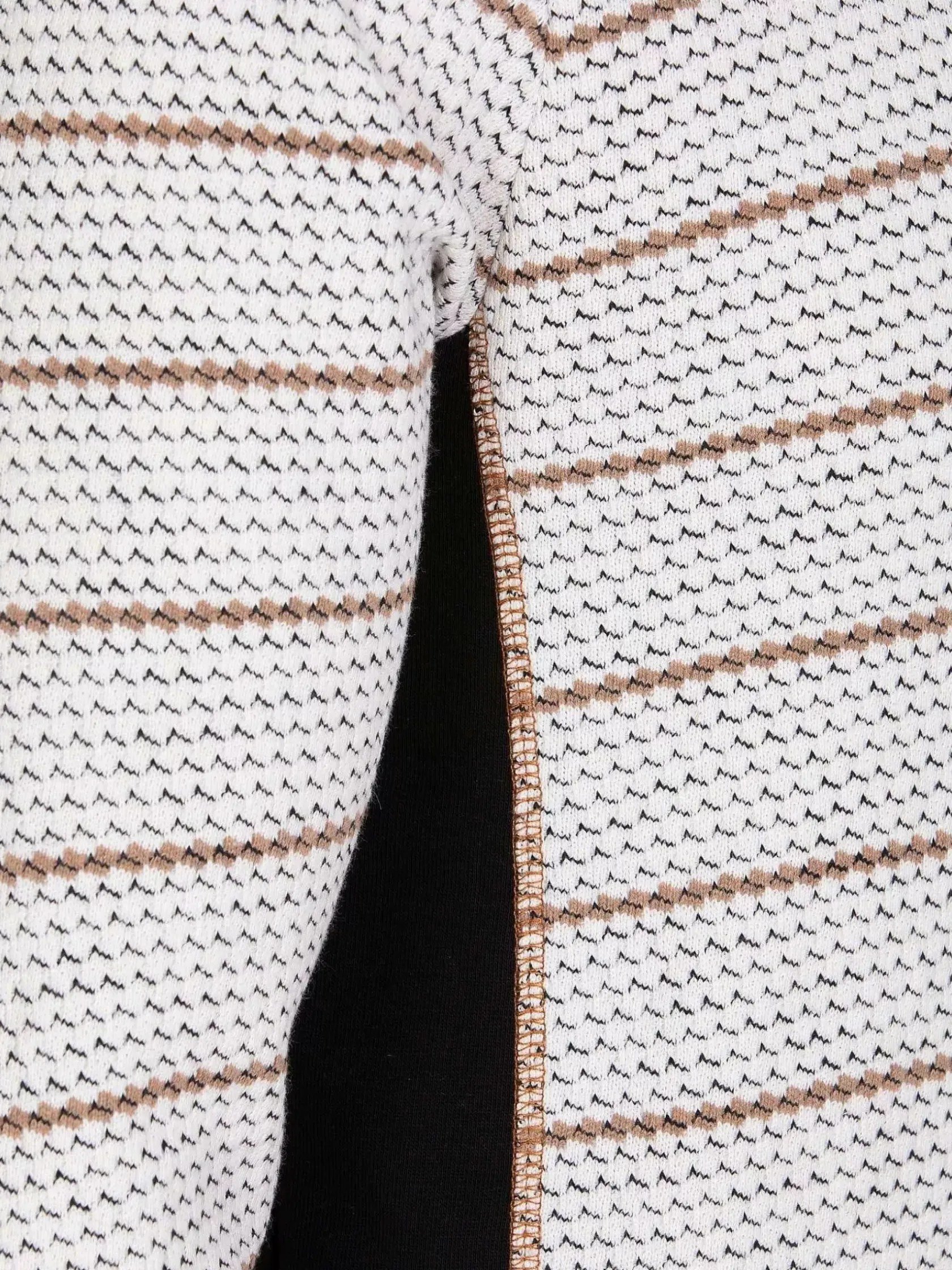 Wam Denim Sweaters|Muro Striped Off-White Sweater