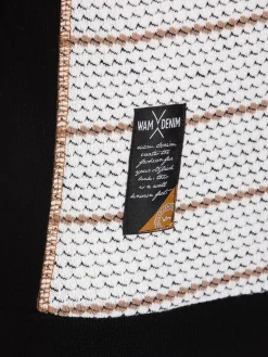 Wam Denim Sweaters|Muro Striped Off-White Sweater