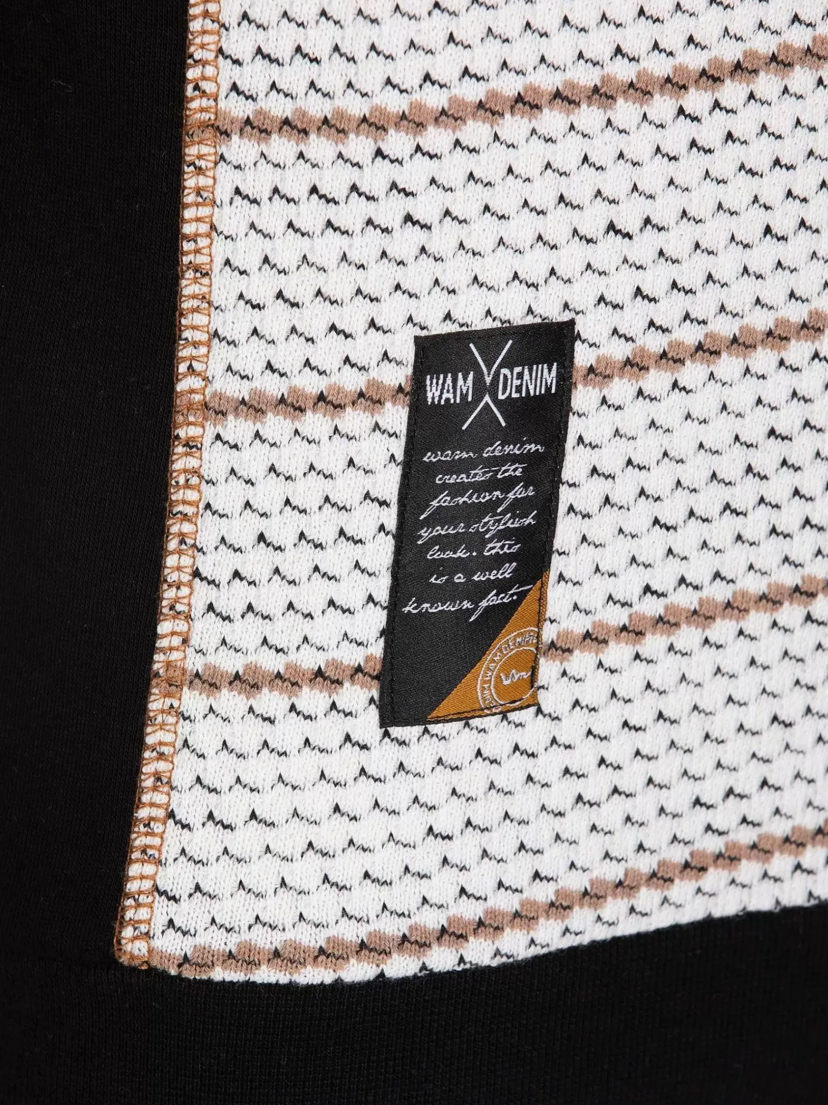 Wam Denim Sweaters|Muro Striped Off-White Sweater