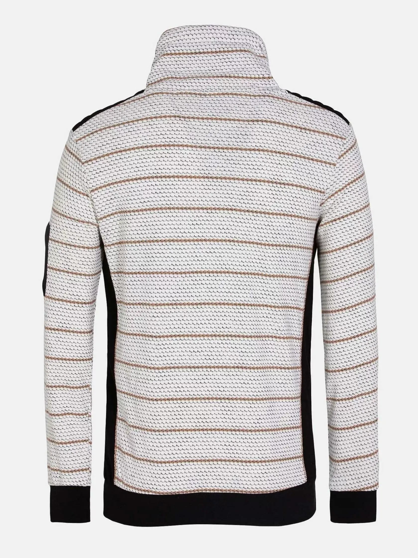 Wam Denim Sweaters|Muro Striped Off-White Sweater