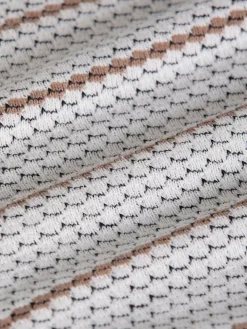 Wam Denim Sweaters|Muro Striped Off-White Sweater