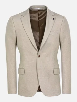 Wam Denim Colberts|Mustaine Glen Plaid Pattern Beige Colbert