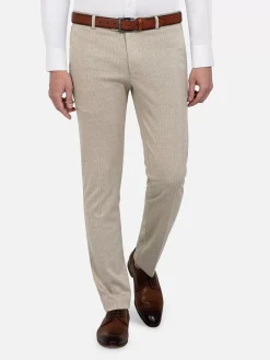 Wam Denim Pantalons|Mustaine Micro Patterned Beige Pants