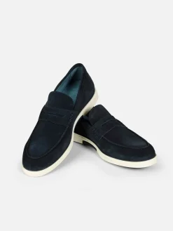 Wam Denim Schoenen|Navy Suede Loafer Schoenen Navy