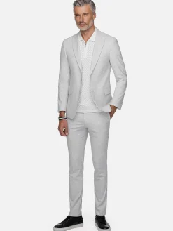 Wam Denim Colberts|Newsted Comfort Wide Lapel Light Grey Colbert