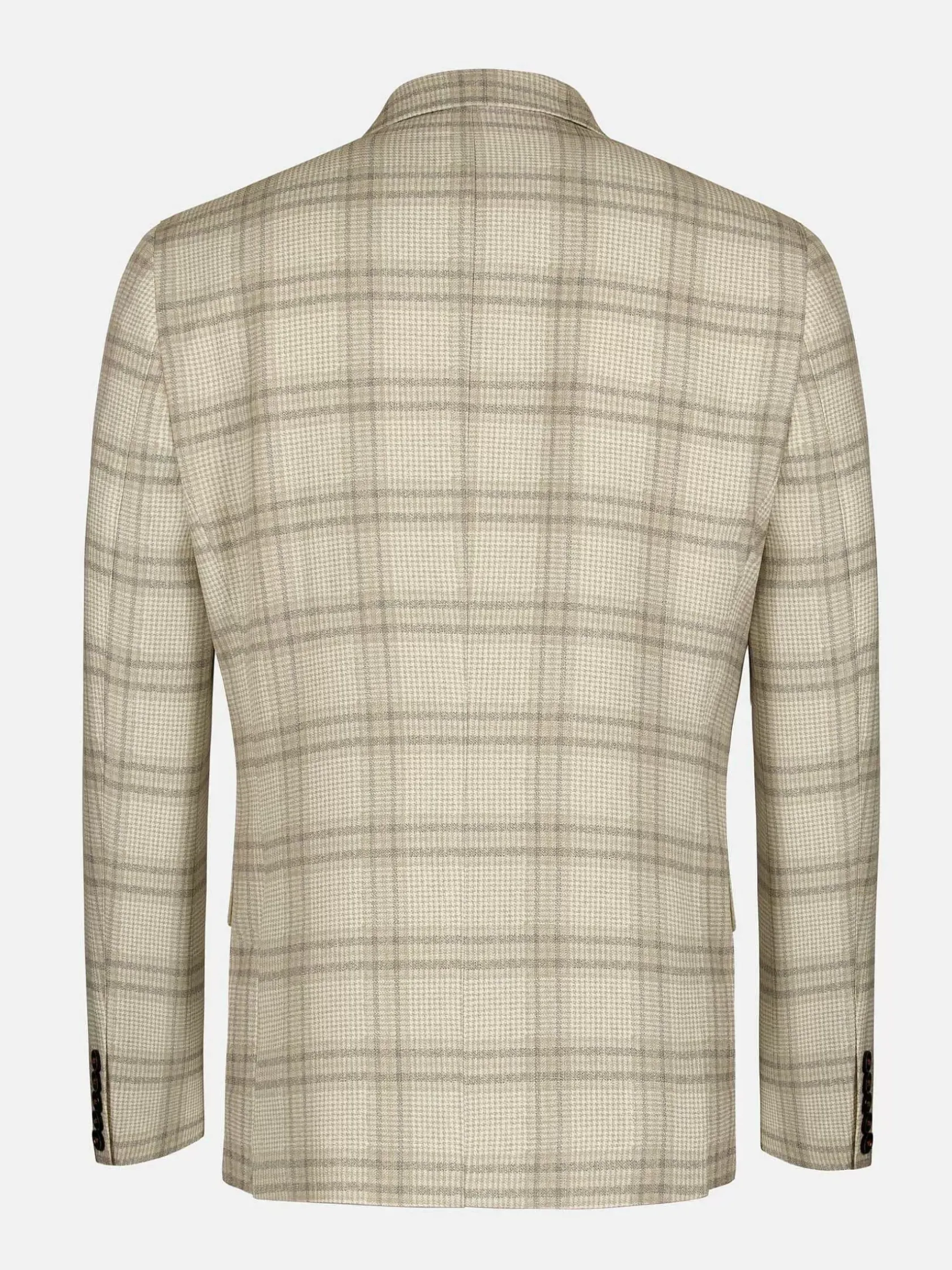 Wam Denim Colberts|Nico Single Breasted Check Beige Colbert