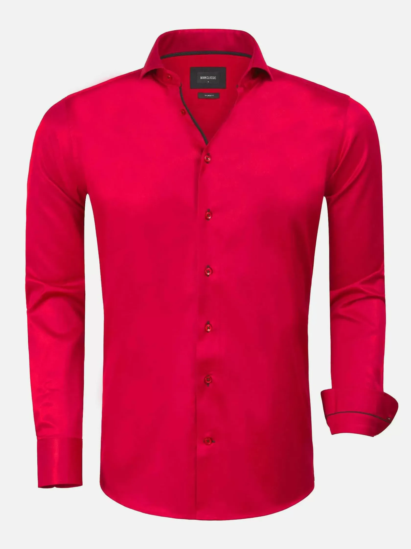 Wam Denim Overhemd Lange Mouwen|Overhemd 75525 Jaen Red