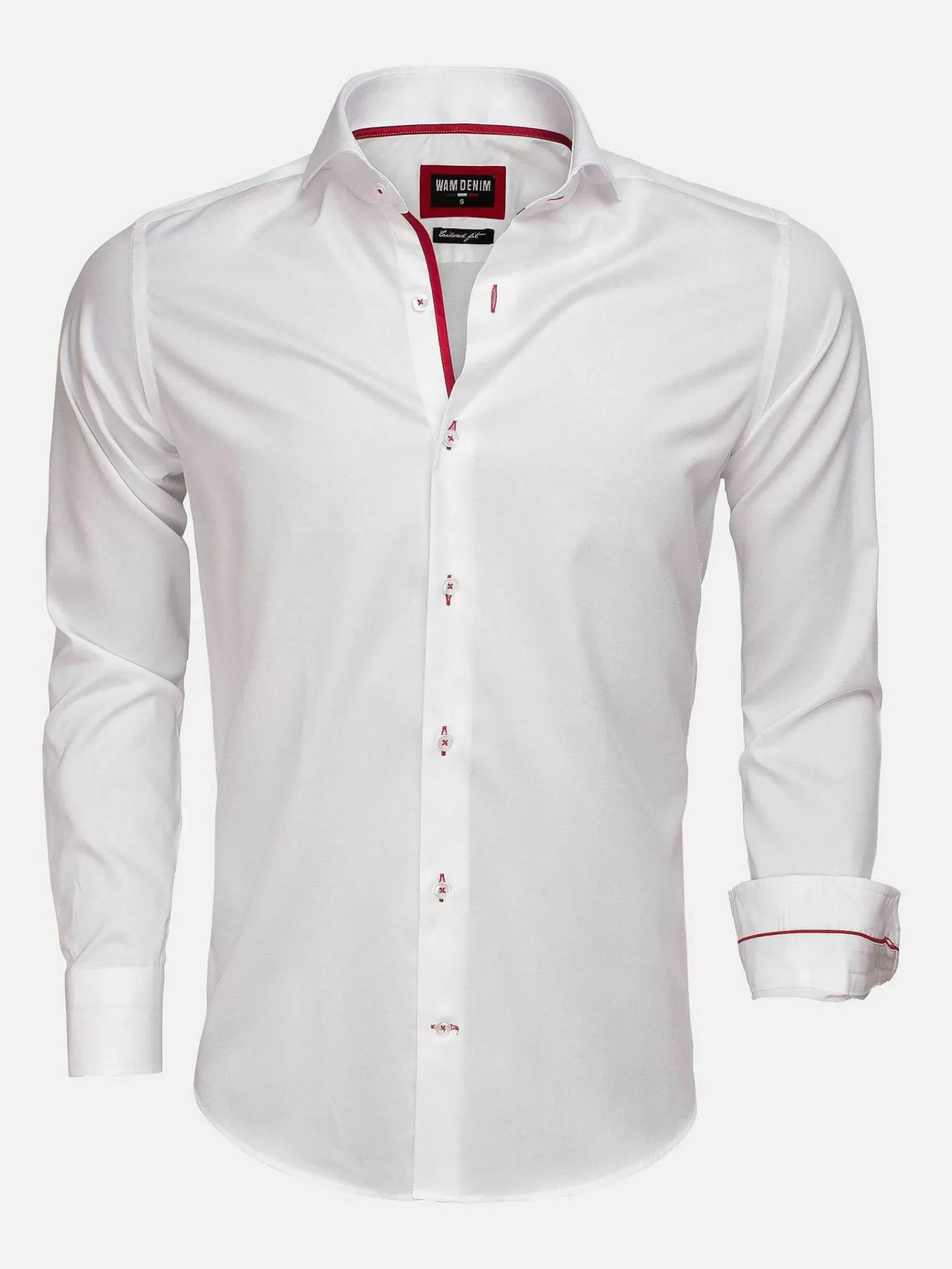 Wam Denim Overhemd Lange Mouwen|Overhemd 75525 Jaen White