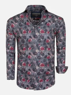 Wam Denim Overhemd Lange Mouwen|Overhemd Lange Mouw 57000 Anthracite Grey