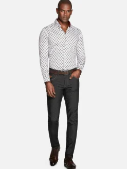 Wam Denim Overhemd Lange Mouwen|Overhemd Lange Mouw 75705 Antoon White