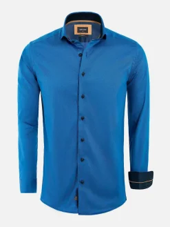 Wam Denim Overhemd Lange Mouwen|Overhemd Lange Mouw 75656 Beaufort Relly Blue