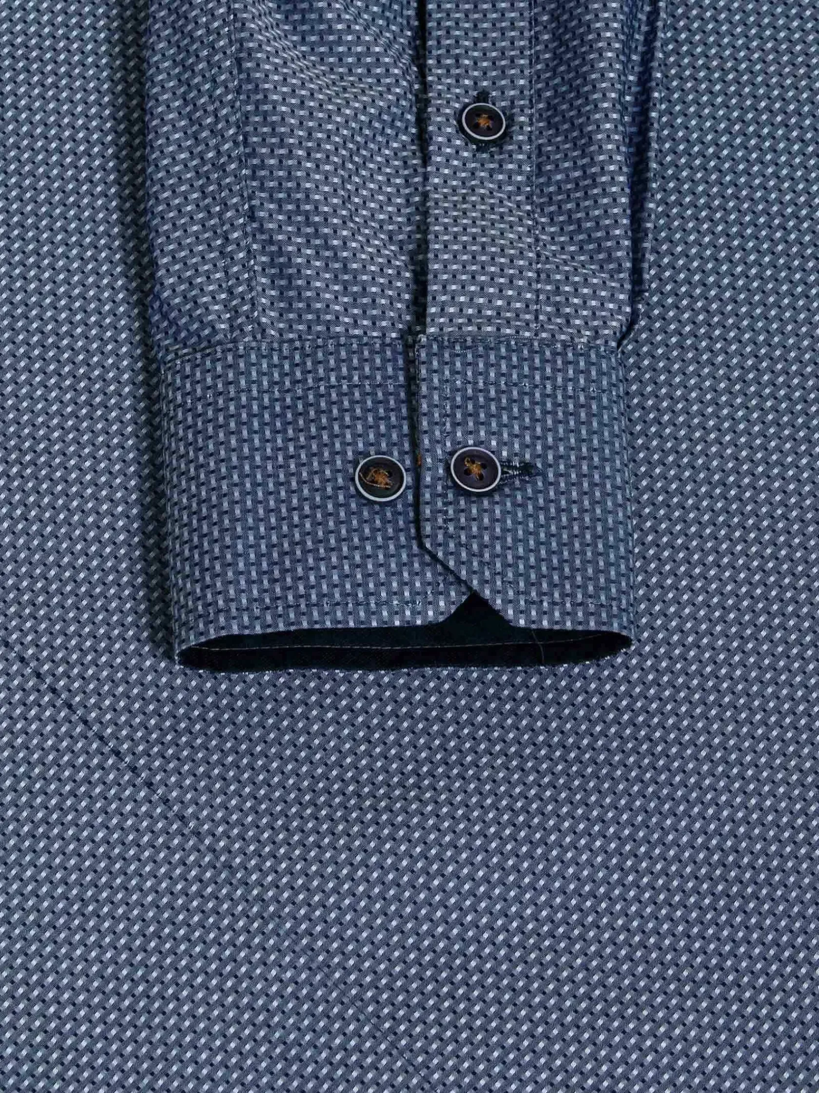 Wam Denim Overhemd Lange Mouwen|Overhemd Lange Mouw 59018 Braxton Navy