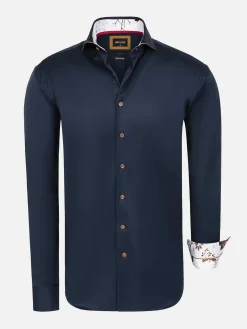 Wam Denim Overhemd Lange Mouwen|Overhemd Lange Mouw 59014 Brizon Navy