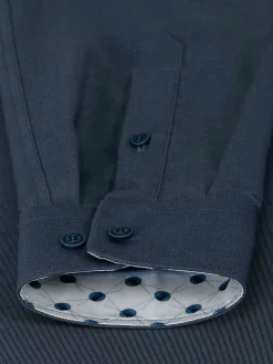 Wam Denim Overhemd Lange Mouwen|Overhemd Lange Mouw 75754 Caesar Dark Indigo