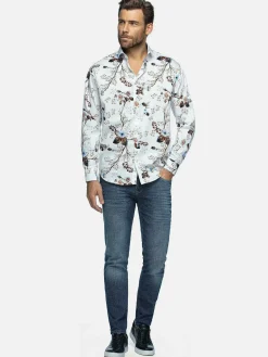 Wam Denim Overhemd Lange Mouwen|Overhemd Lange Mouw 59013 Clavant White
