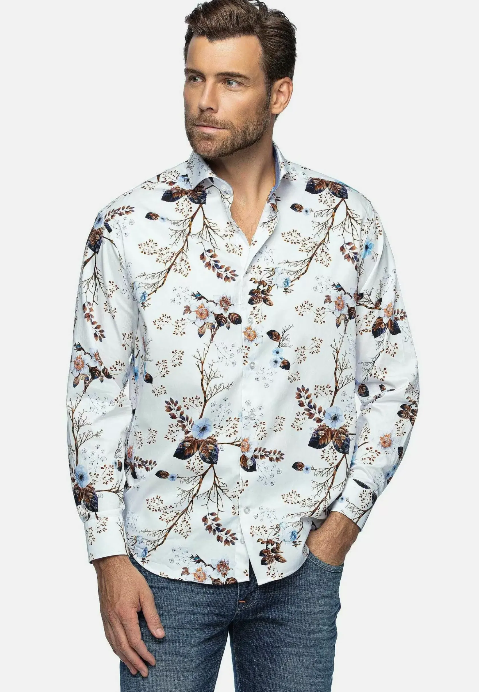 Wam Denim Overhemd Lange Mouwen|Overhemd Lange Mouw 59013 Clavant White