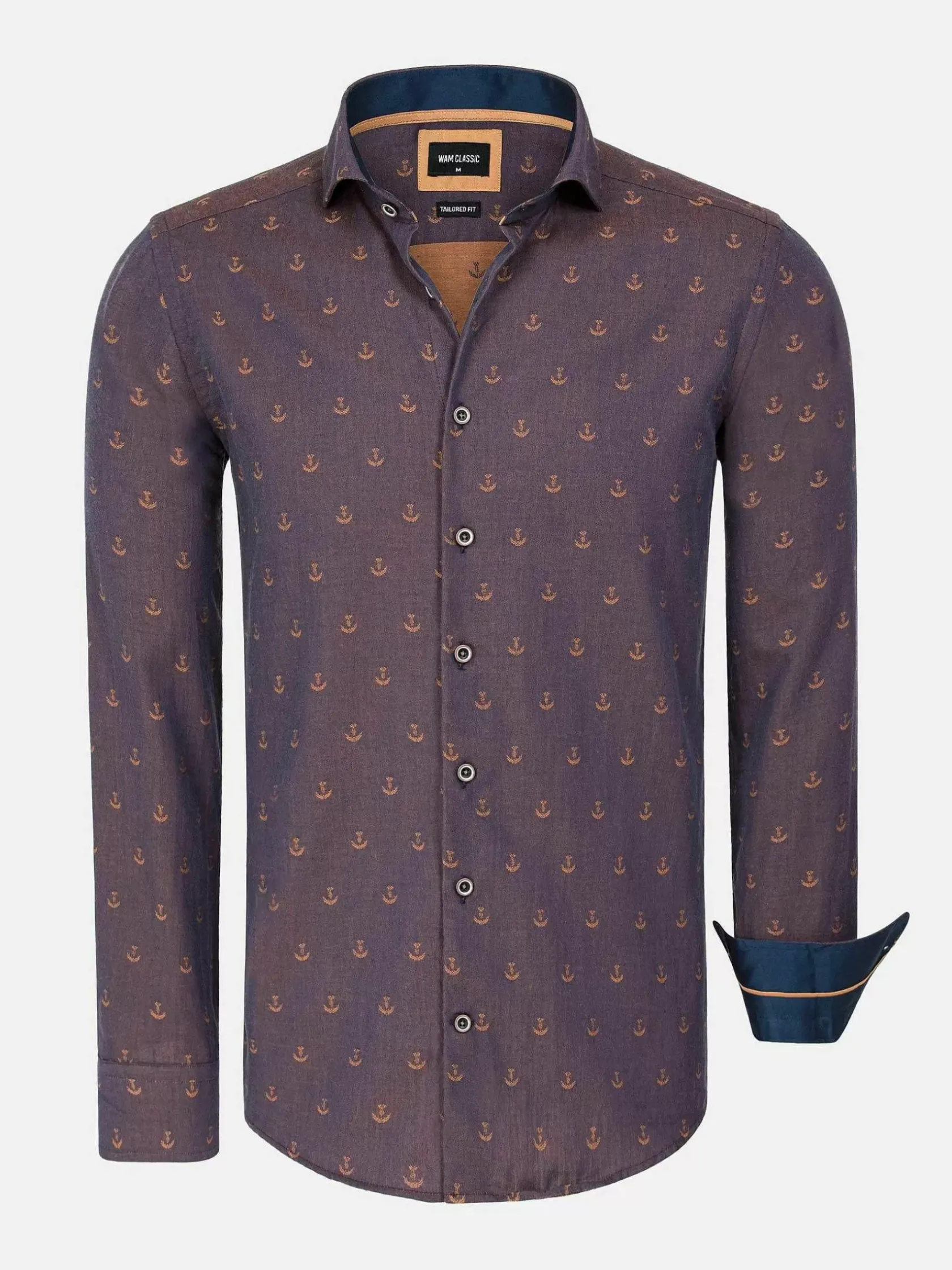 Wam Denim Overhemd Lange Mouwen|Overhemd Lange Mouw 75674 Cormes Navy