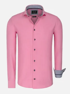 Wam Denim Overhemd Lange Mouwen|Overhemd Lange Mouw 75698 Cruise Fuchsia