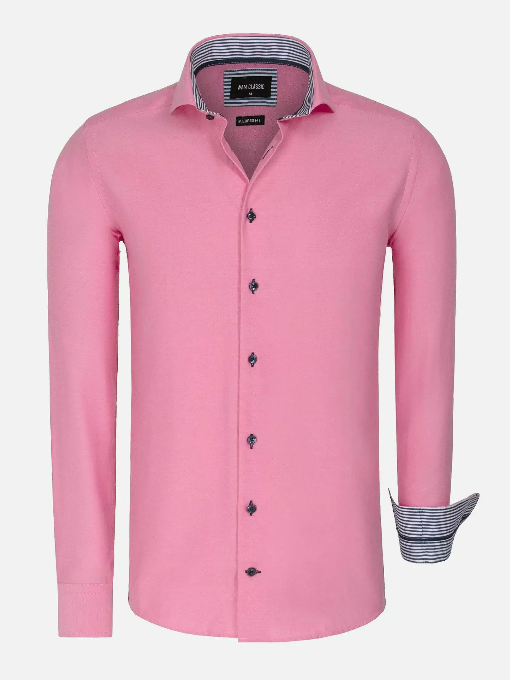 Wam Denim Overhemd Lange Mouwen|Overhemd Lange Mouw 75698 Cruise Fuchsia