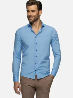 Wam Denim Overhemd Lange Mouwen|Overhemd Lange Mouw 75698 Cruise Light Blue