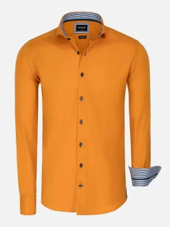 Wam Denim Overhemd Lange Mouwen|Overhemd Lange Mouw 75698 Cruise Orange