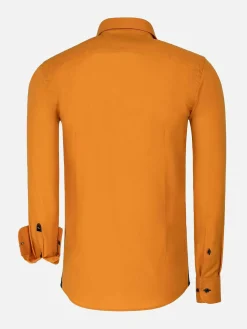 Wam Denim Overhemd Lange Mouwen|Overhemd Lange Mouw 75698 Cruise Orange