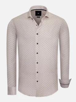 Wam Denim Overhemd Lange Mouwen|Overhemd Lange Mouw 75761 Emiliano Beige