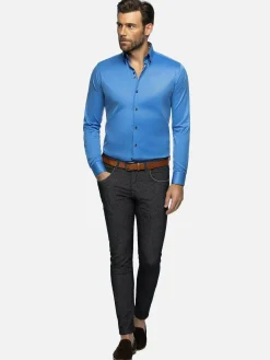 Wam Denim Overhemd Lange Mouwen|Overhemd Lange Mouw 75697 Grace Blue