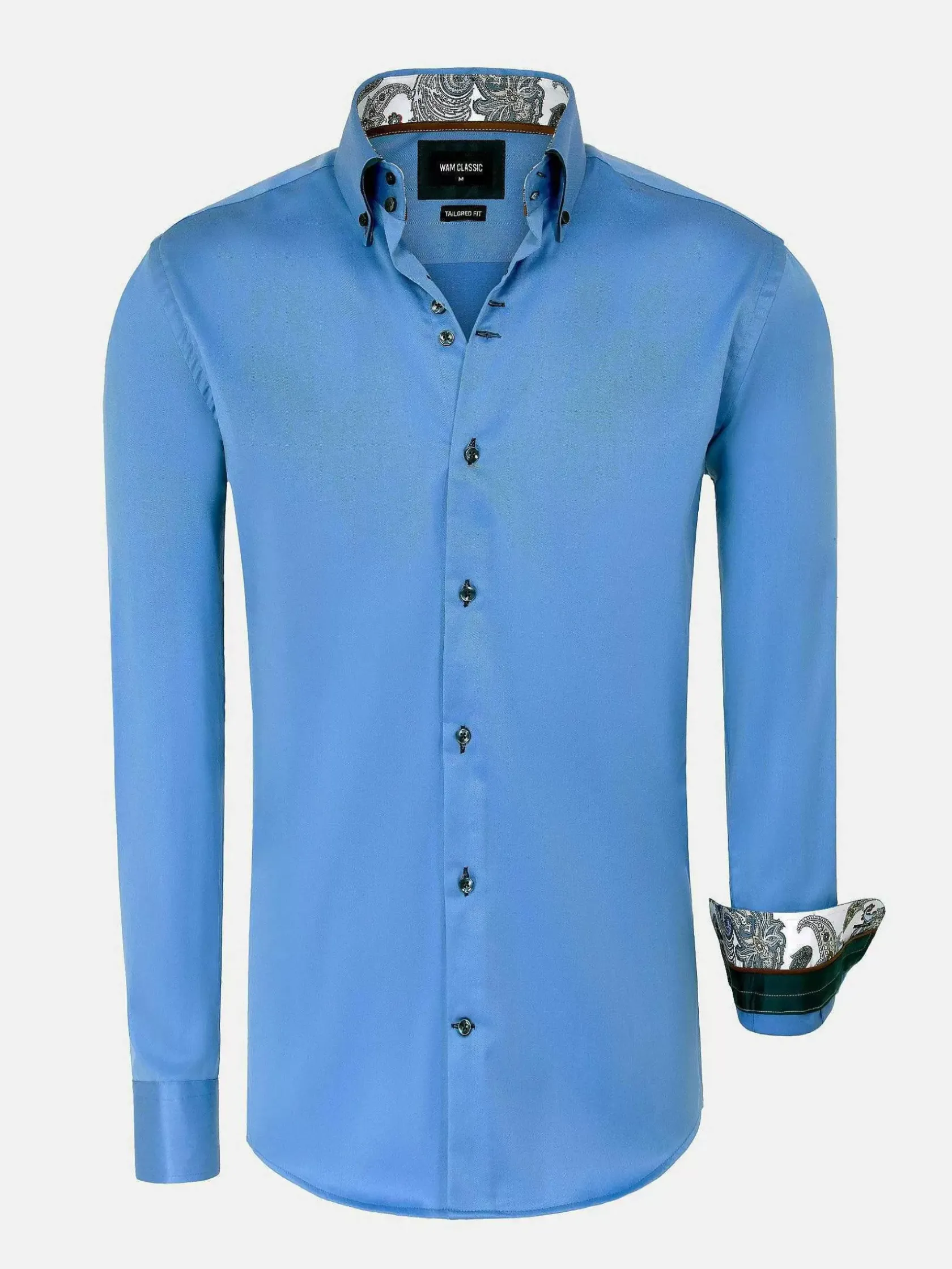 Wam Denim Overhemd Lange Mouwen|Overhemd Lange Mouw 75697 Grace Blue