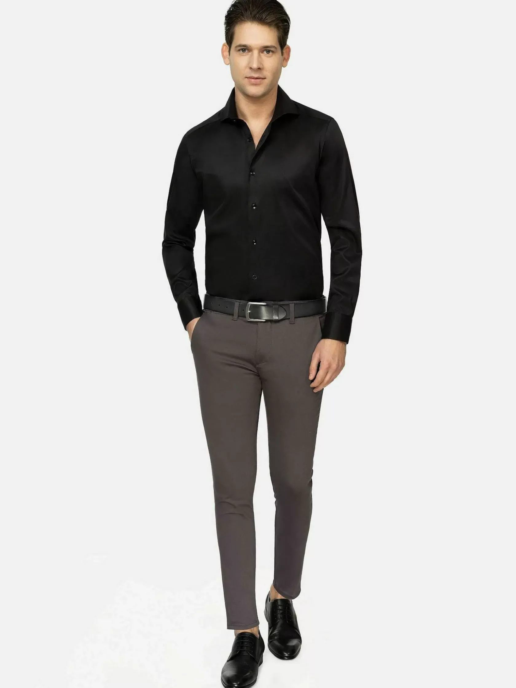 Wam Denim Overhemd Lange Mouwen|Overhemd Lange Mouw 75665 Harvery Specter Black