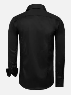 Wam Denim Overhemd Lange Mouwen|Overhemd Lange Mouw 75665 Harvery Specter Black