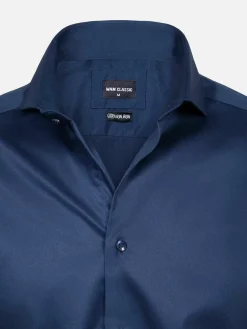 Wam Denim Overhemd Lange Mouwen|Overhemd Lange Mouw 75665 Harvery Specter Navy