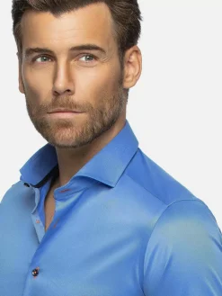 Wam Denim Overhemd Lange Mouwen|Overhemd Lange Mouw 75699 Karls Blue