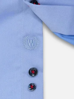 Wam Denim Overhemd Lange Mouwen|Overhemd Lange Mouw 75699 Karls Light Blue