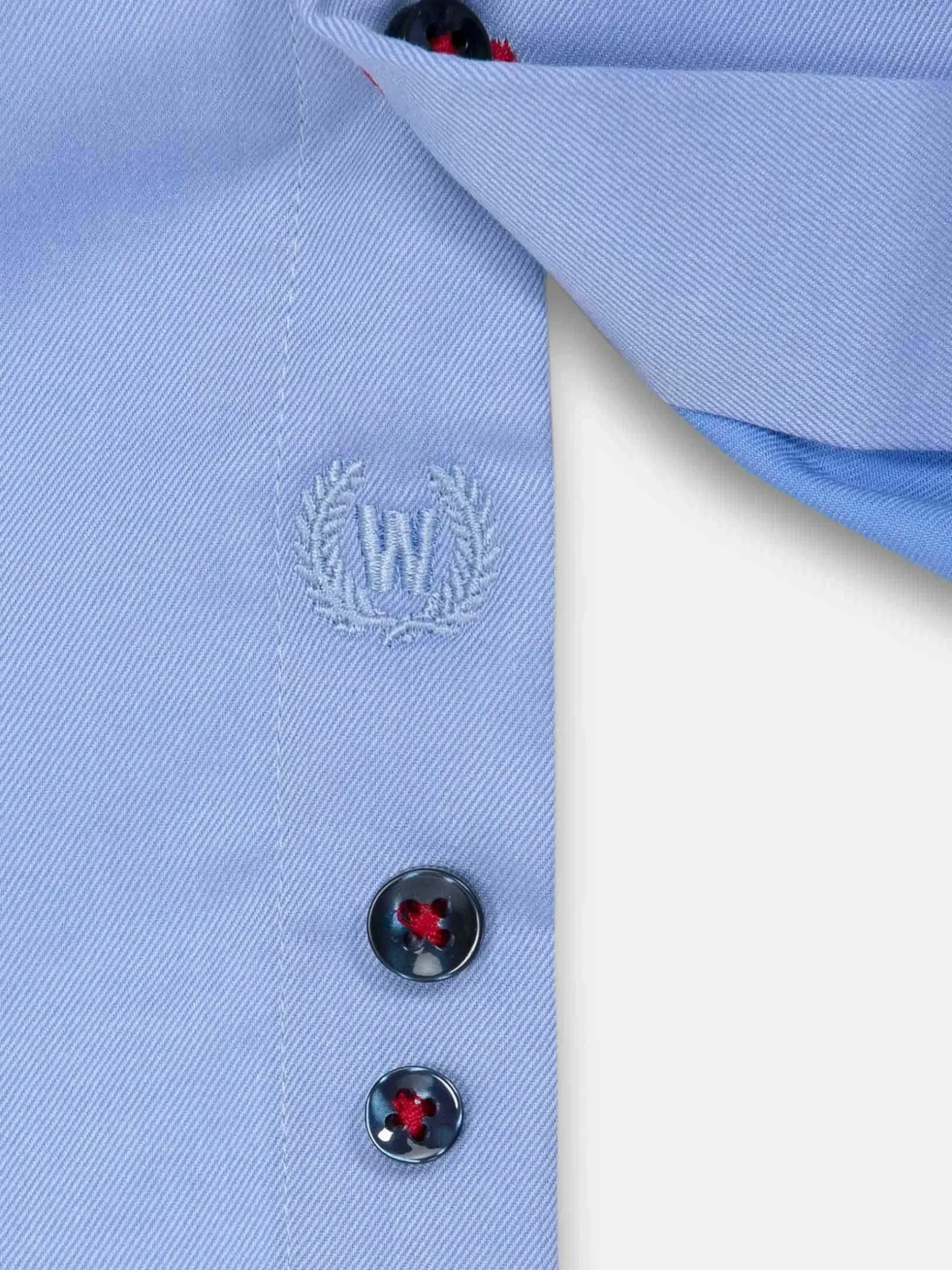 Wam Denim Overhemd Lange Mouwen|Overhemd Lange Mouw 75699 Karls Light Blue