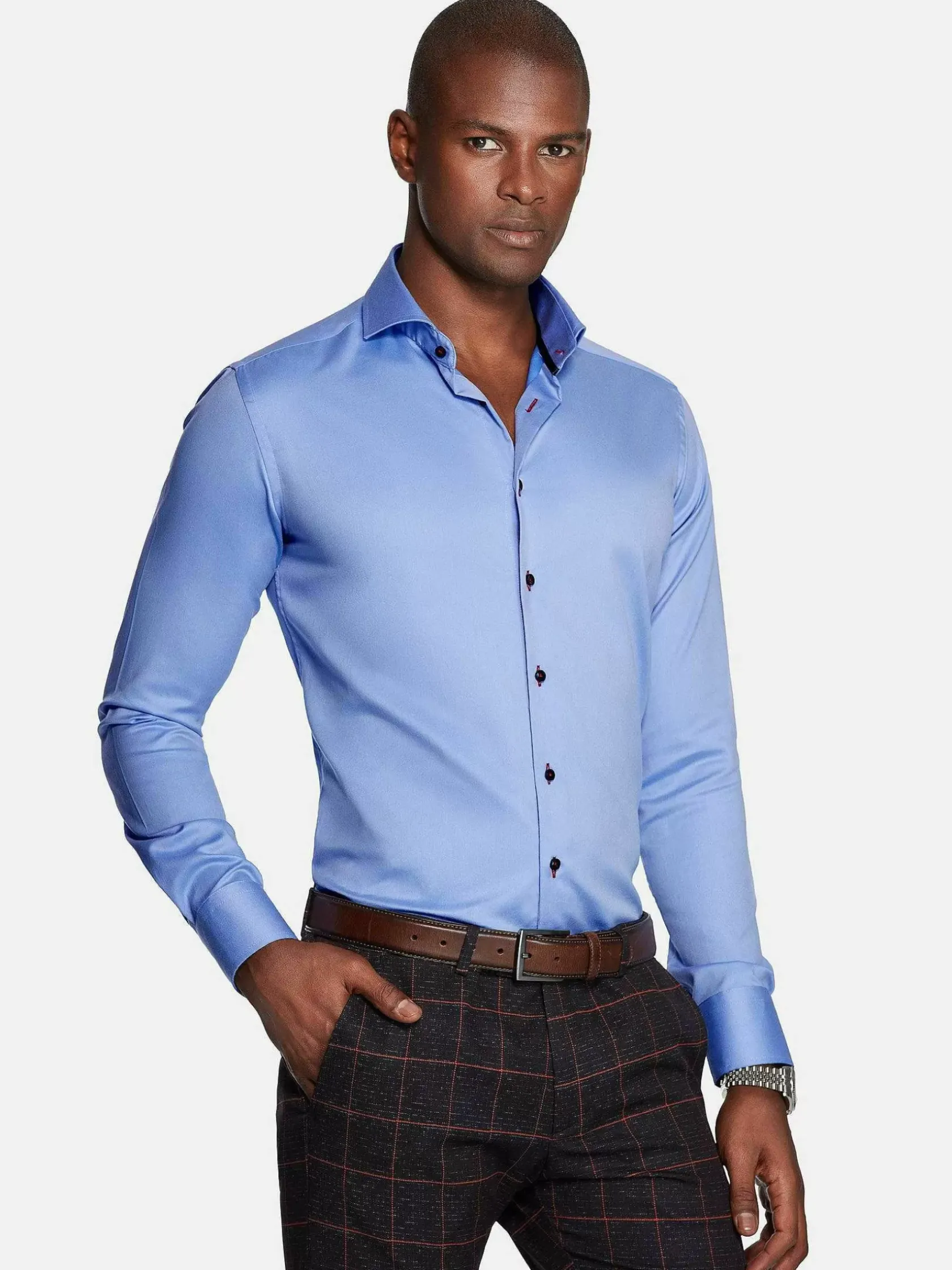 Wam Denim Overhemd Lange Mouwen|Overhemd Lange Mouw 75699 Karls Light Blue