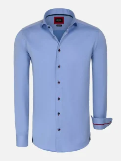 Wam Denim Overhemd Lange Mouwen|Overhemd Lange Mouw 75699 Karls Light Blue