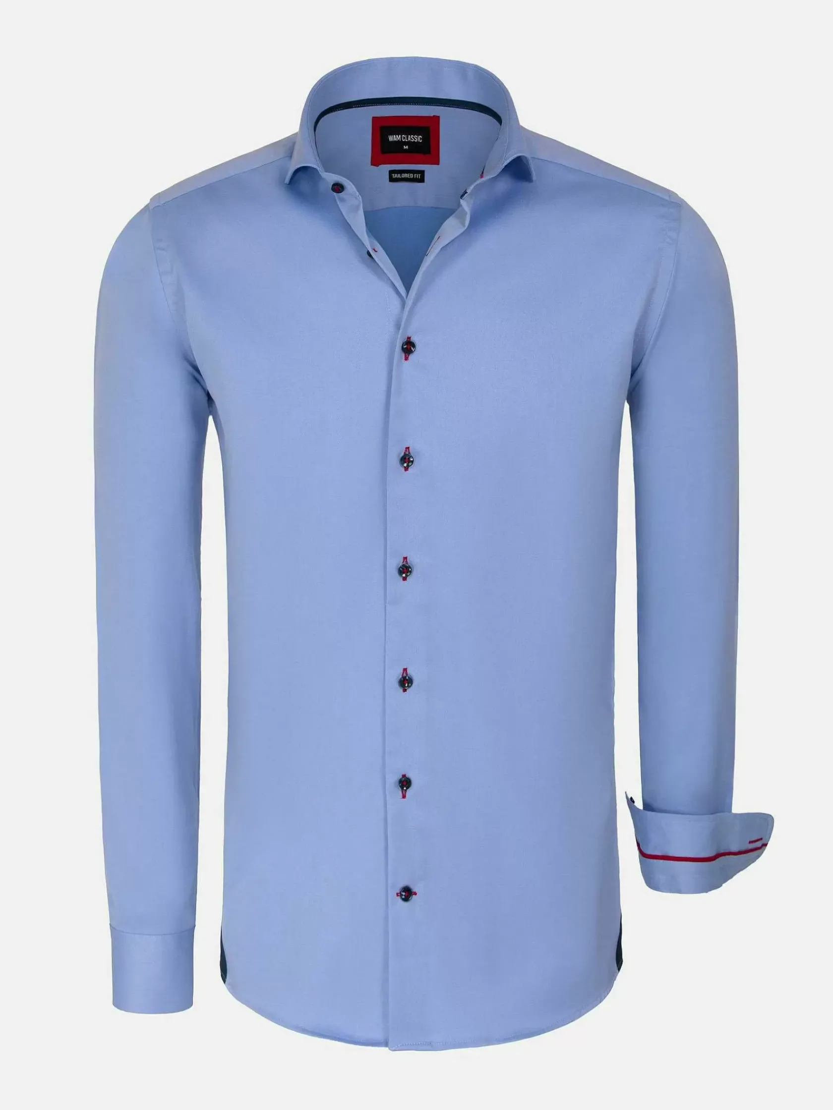 Wam Denim Overhemd Lange Mouwen|Overhemd Lange Mouw 75699 Karls Light Blue