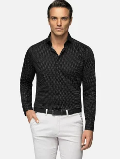 Wam Denim Overhemd Lange Mouwen|Overhemd Lange Mouw 75675 Lonval Black