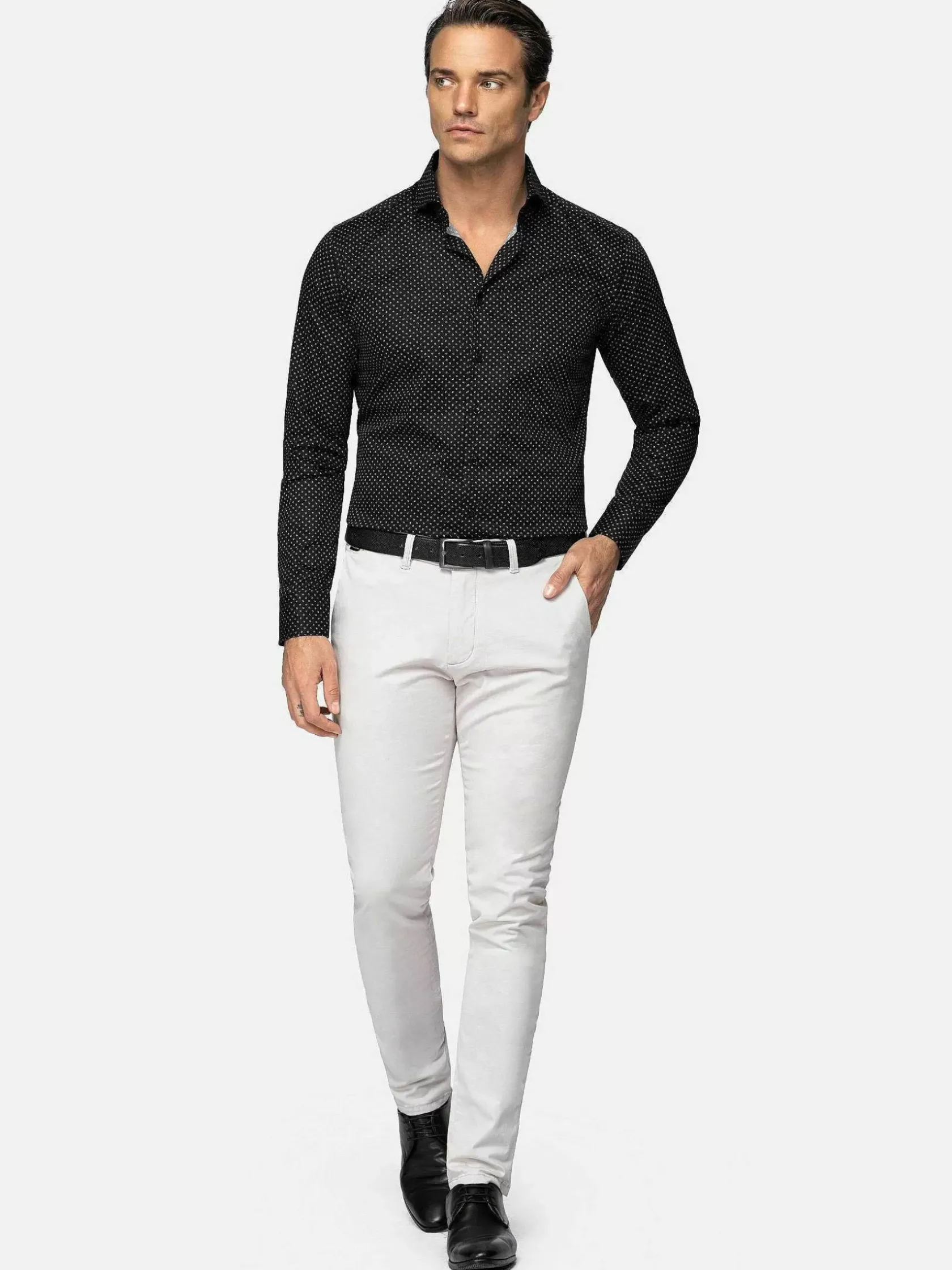 Wam Denim Overhemd Lange Mouwen|Overhemd Lange Mouw 75675 Lonval Black