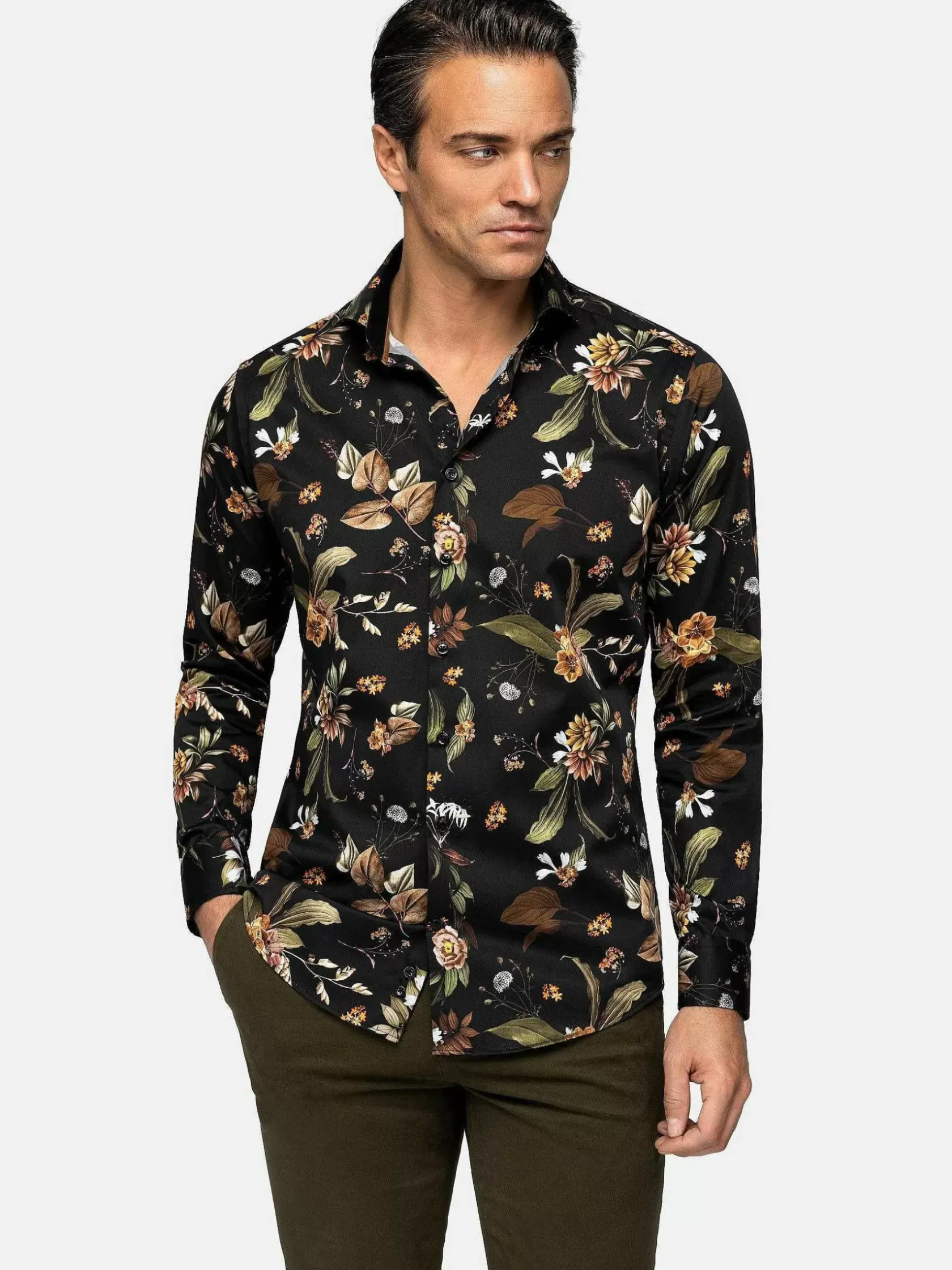 Wam Denim Overhemd Lange Mouwen|Overhemd Lange Mouw 75707 Meru Black