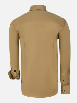 Wam Denim Overhemd Lange Mouwen|Overhemd Lange Mouw 59015 Michell Dark Beige