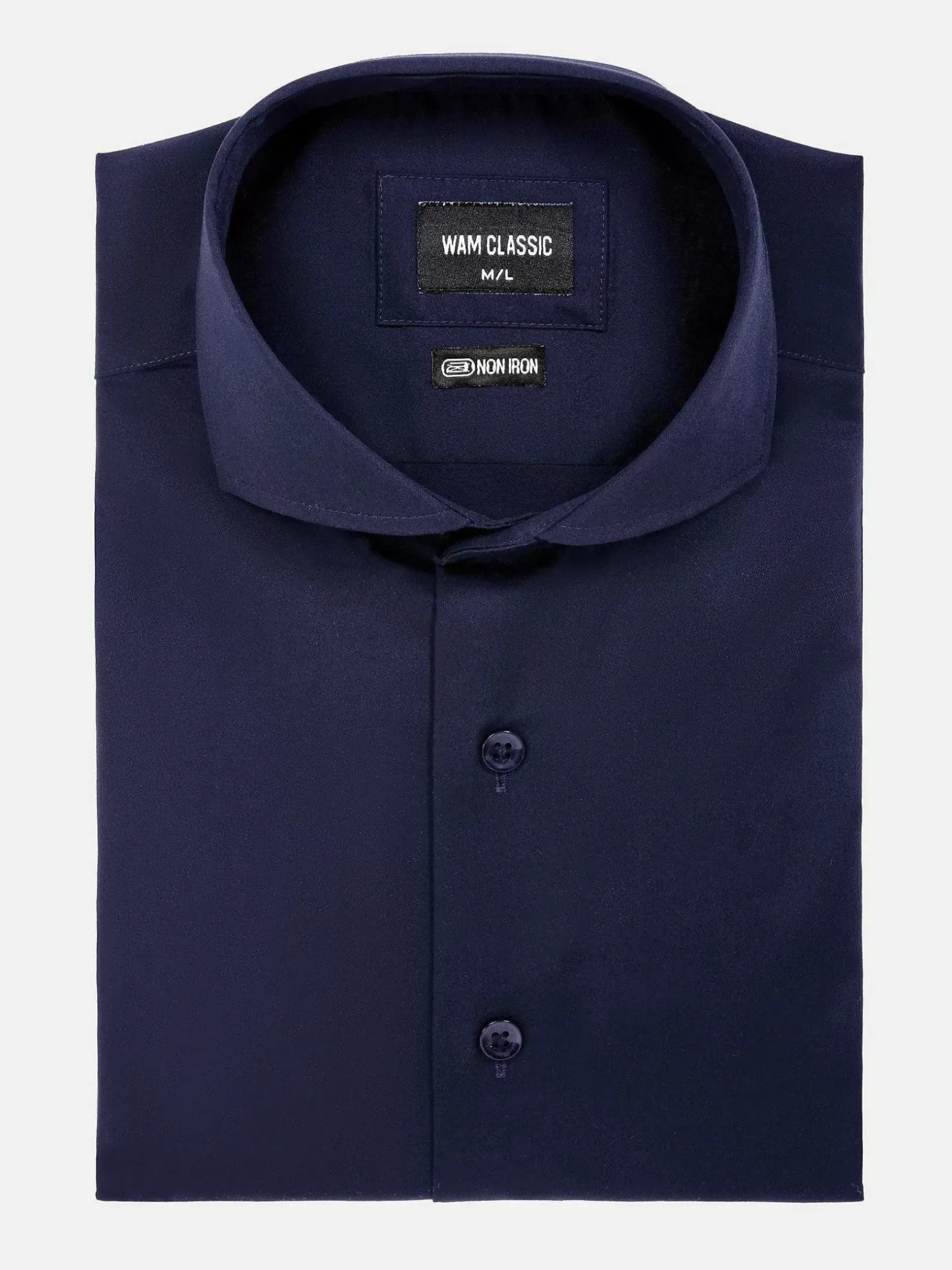Wam Denim Overhemd Lange Mouwen|Overhemd Lange Mouw 75711 Monsebo Navy