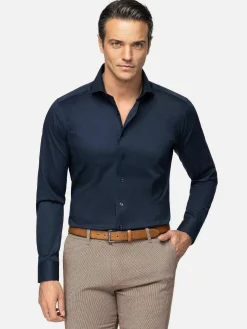 Wam Denim Overhemd Lange Mouwen|Overhemd Lange Mouw 75711 Monsebo Navy