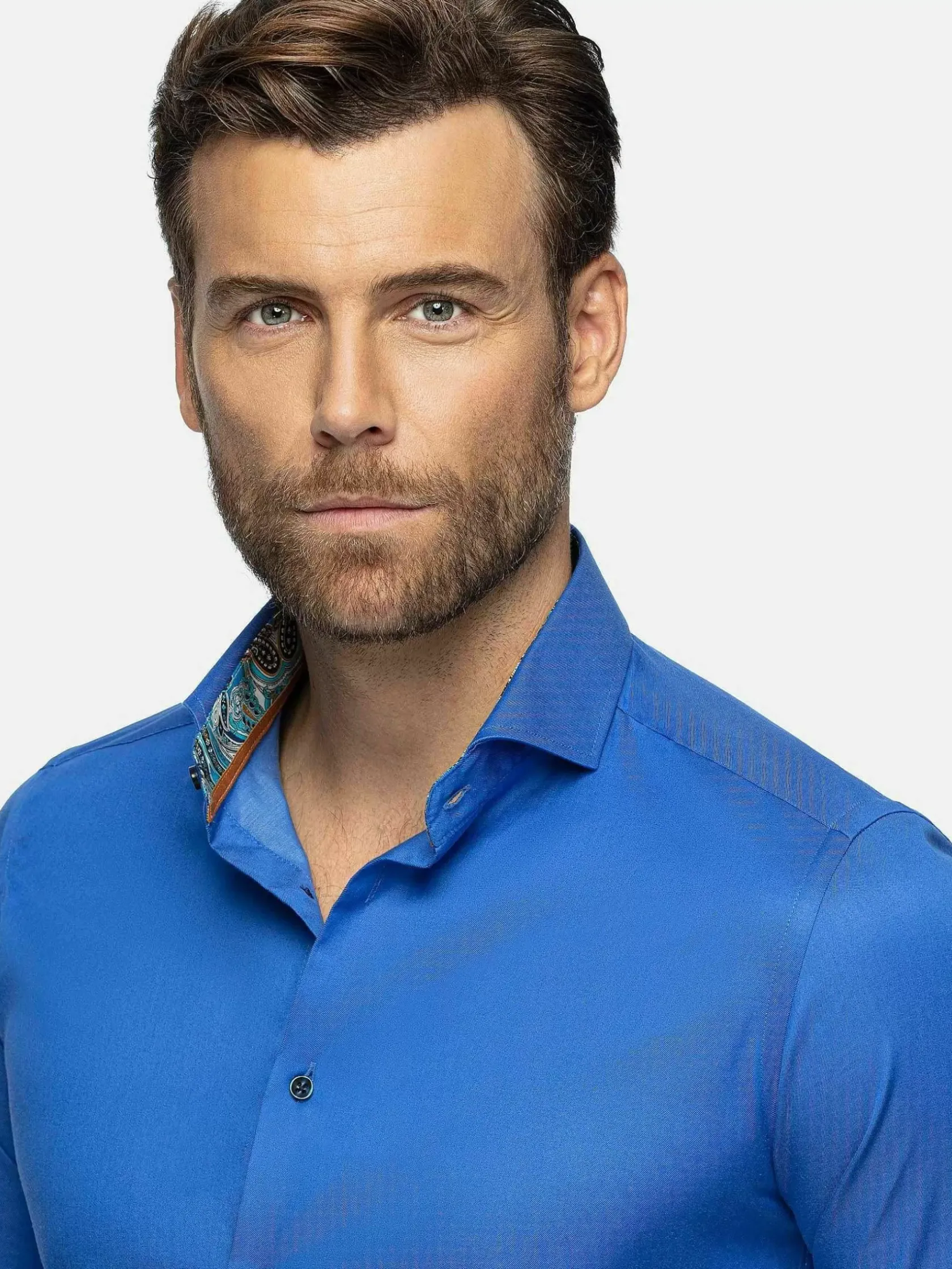 Wam Denim Overhemd Lange Mouwen|Overhemd Lange Mouw 75694 Murial Blue