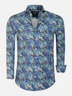Wam Denim Overhemd Lange Mouwen|Overhemd Lange Mouw 65045 Navy Blue