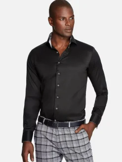 Wam Denim Overhemd Lange Mouwen|Overhemd Lange Mouw 75679 Pavel Black
