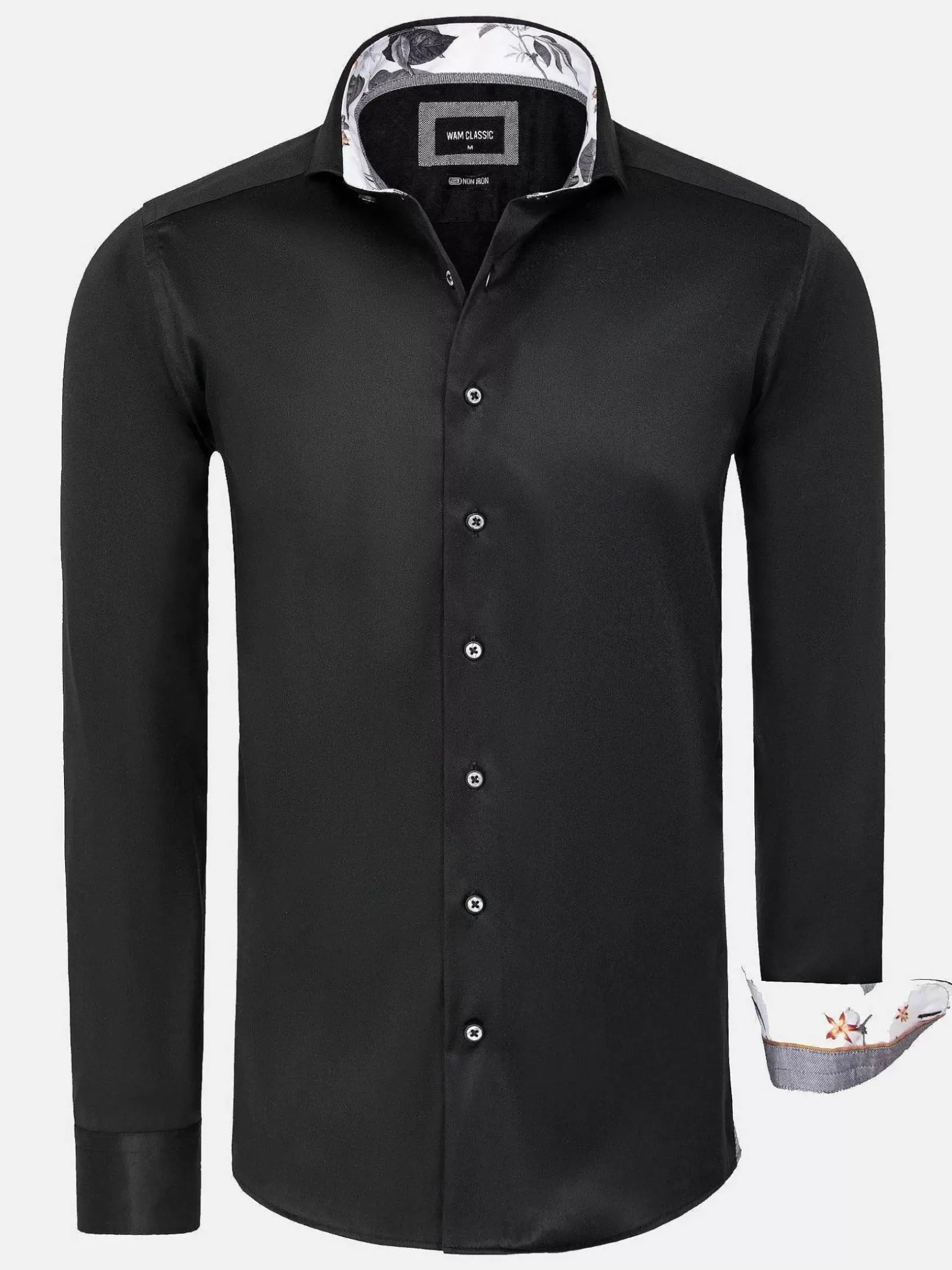Wam Denim Overhemd Lange Mouwen|Overhemd Lange Mouw 75679 Pavel Black